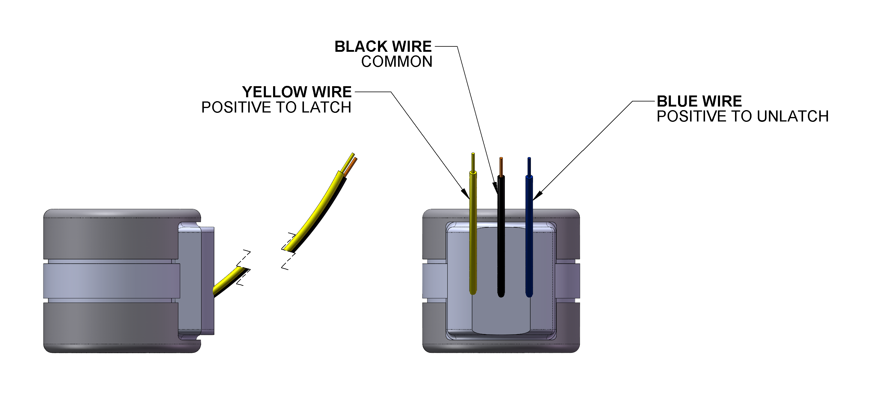 3 Wire Flying Leads Latching Diagram